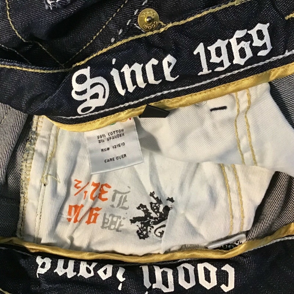 COOGI Patch Embroidered Dark MidRise Jeans Jr's 9 - Picture 6 of 8